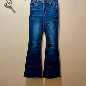 SONG Lace Up Back Flared Jeans Size 3